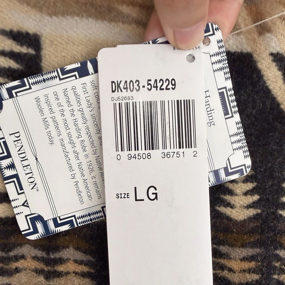 Pendleton Harding Aztec Wool Vest Sz LARGE High Grade Western Wear Made USA NWT - Picture 13 of 13